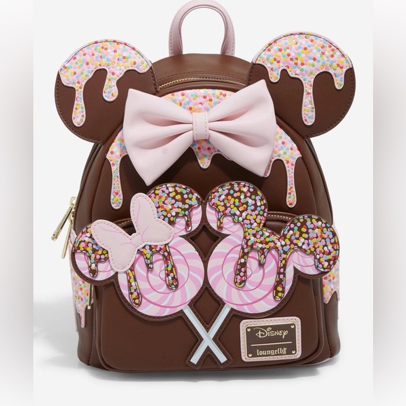 Loungefly Minnie Mouse chocolate lollipop ears Hard Tag New!Box Lunch lunch Exc main image 5